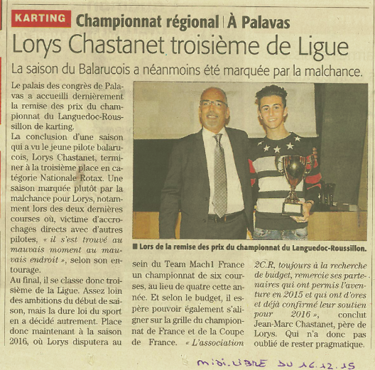 article midi libre 16 12 2015 lorys chastanet