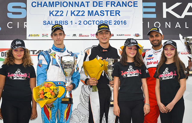 podium championnat de france kz2 salbris 2016