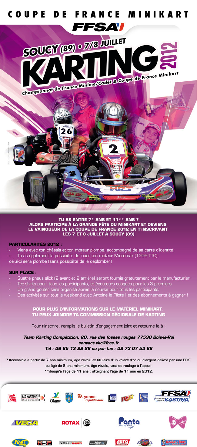 affiche coupe de france minikart 2012